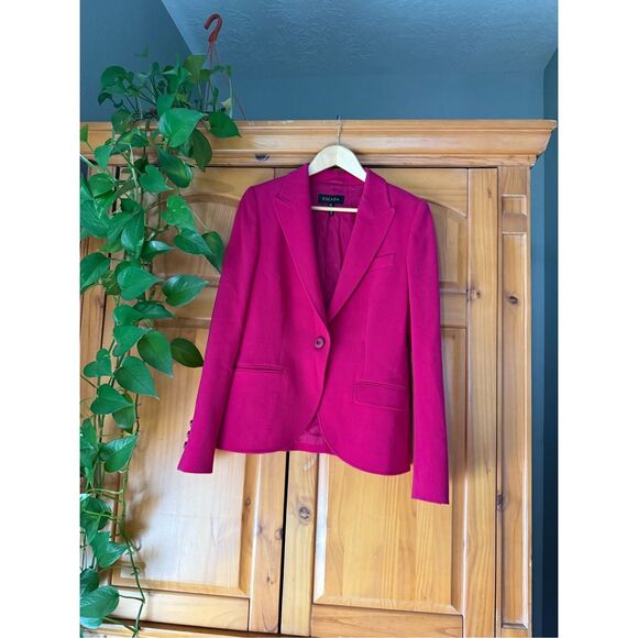 Escada Angora 98%Virgin Wool Pink Blazer Jacket Sz 38 Made In Croatia - Picture 2 of 16